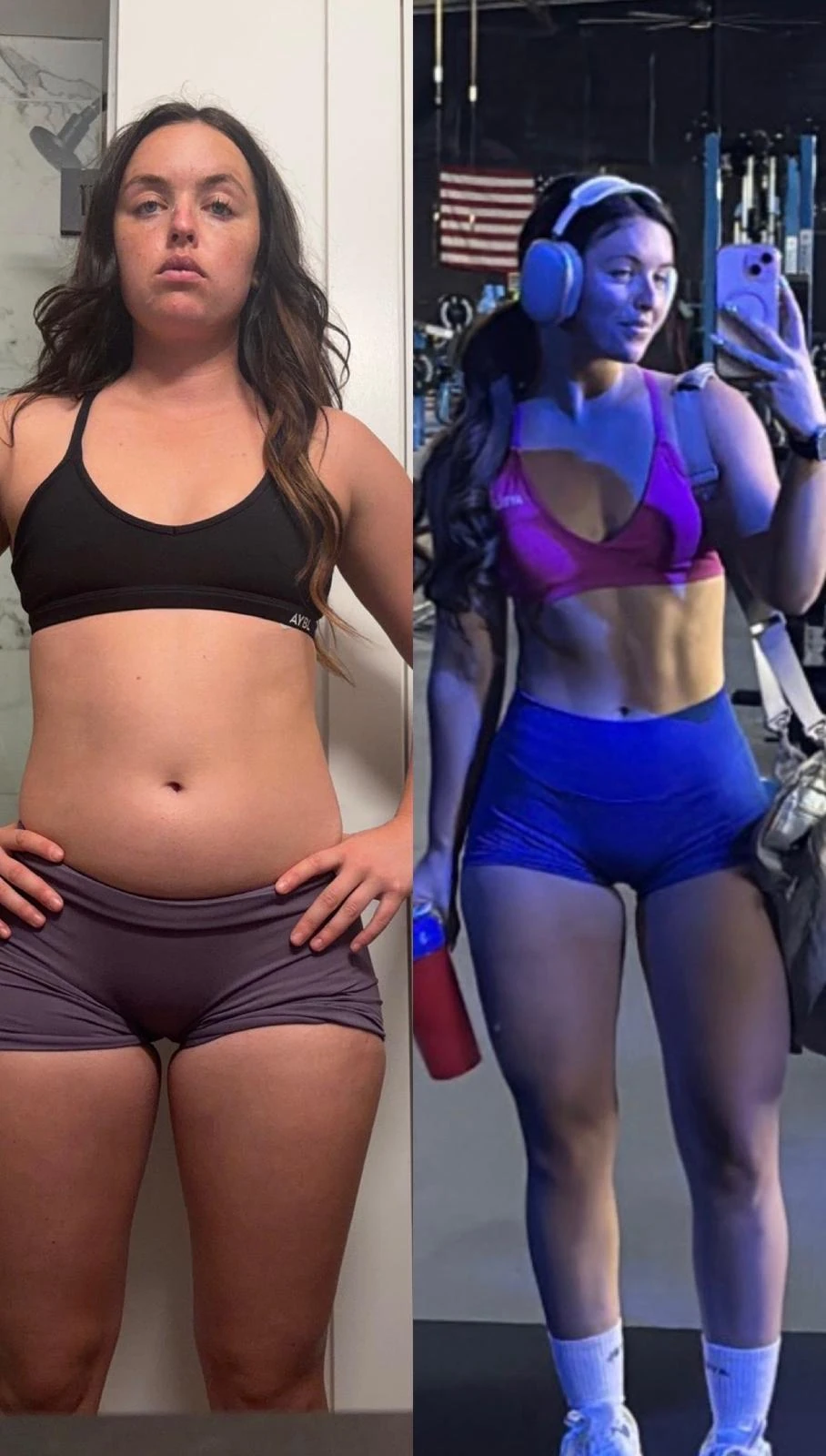 Client transformation 1, before and after, front view